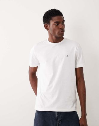GANT T-shirt bianca con logo a stemma-Bianco