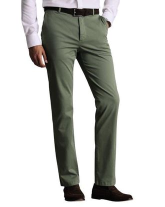 CHARLES TYRWHITT Slim Fit Lightweight Chinos in Green at Nordstrom, Size 4032