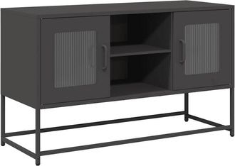 vidaXL Tv Cabinet Black 100.5x39x60.5 cm Steel Vidaxl