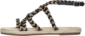 Maneb&igrave; Platte Stoffen Sandalen - Dames - Sandalen - Veelkleurig - 36 EU - Schoenen