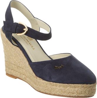 Bruno Magli Mares Suede Wedge Sandal