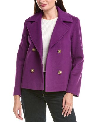 Fleurette Fleurette Cropped Wool Peacoat