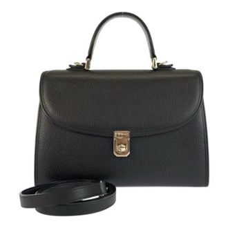 Burberry Pre-owned Handbags, female, Black, Size: ONE SIZE Pre-owned Leather 2way Bag
