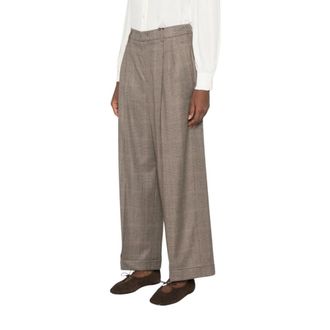 Rossi Wide Trousers - Trousers - Mujer - Marr&oacute;n - S