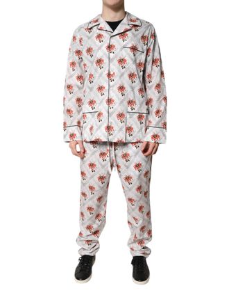 Dolce & Gabbana Floral-Print Cotton Pajama Set - Multicolor