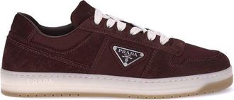 Prada Bordeaux Calf Leather Bos Taurus Low Top Mens Sneakers