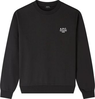 A.P.C. Unisex Sweater Rue Madame Paris - Heren - Sweatshirts - Blauw - S - Katoen - Hoodies & sweatvesten