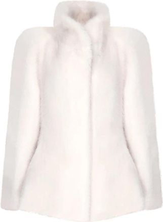 Cesare Gaspari Nepbont Jas - Dames - Jassen - Wit - M - Nepbont - Jassen
