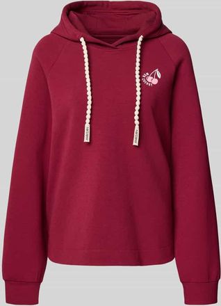 Marc Cain Relaxed Fit Hoodie mit Motiv-Print in Kirsche, Gr&ouml;&szlig;e 34