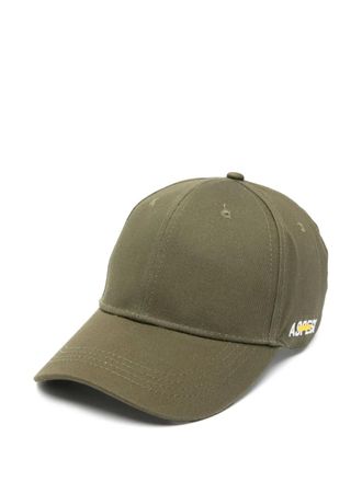 Aspesi logo-emboidered cap - unisex - Cotton - One Size - Green