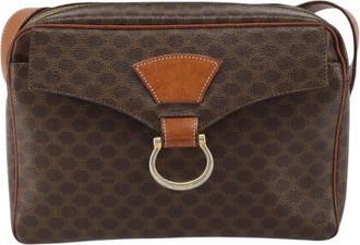 Celine Vintage Macadam Canvas Brown Canvas Backpack Bag (Pre-Owned)
