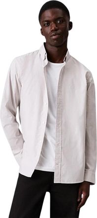 Calvin Klein Oxford Shirt - Heren - Casual Overhemden - Beige - L - Katoen - Overhemden