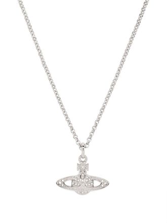 Vivienne Westwood mini Bas Relief Orb neckalce - Silver