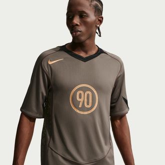 Nike Mens Total 90 Dri-FIT Short-Sleeve Soccer Top in Brown | IM6309-004