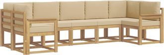 vidaXL Conjunto De Sof&aacute;s De Exterior 7 Uds. Y Beige Vidaxl