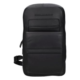 Piquadro Heren, Tassen, Zwart, Maat: ONE Size Leer