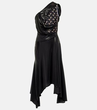 Marine Serre Regenerated Moon draped jersey midi dress