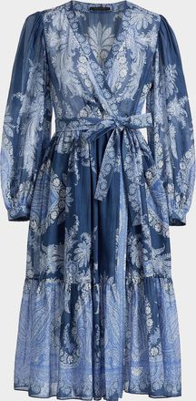 Kobi Halperin Kai Printed Cotton-Silk Midi Dress