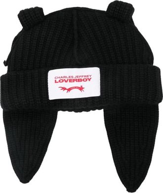 Charles Jeffrey Loverboy Beanie - Heren - Hoeden - Zwart - ONE Size - Accessoires