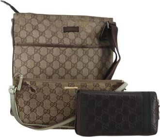 Gucci Pre-owned Vintage Shoulder Bag - Dames - Vintage Schoudertas - Bruin - ONE Size - Leer - Vintage