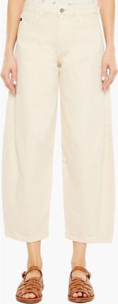 Kancan Addison High Rise Horseshoe Cropped Jeans in Ivory at Nordstrom, Size 29