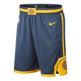 Nike Nba Golden State Warriors Swingman City Edition Shorts Blueyellow 912102-427