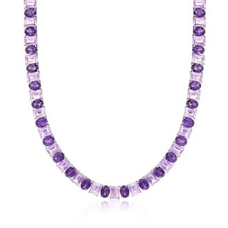 Ross-Simons Amethyst Necklace in Sterling Silver