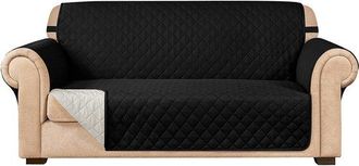 OEM Funda De Sof&aacute; Reversible - Funda Para Muebles Apta Para Mascotas Con Banda El&aacute;stica, Impermeable (negro)