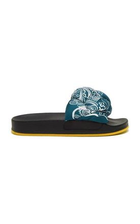 La DoubleJ Treccia Slides Ionic Blue Petro at Nordstrom, Size 37
