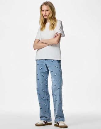 Pieces Jeans dritti blu chiaro