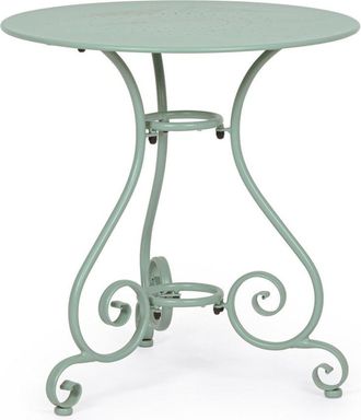 BIZZOTTO Mesa de acero con recubrimiento electrol&iacute;tico y acabado mate &Oslash;70 Verde