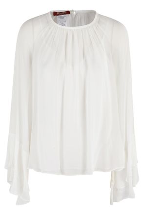 Max Mara Ruffle Detailed Crewneck Top
