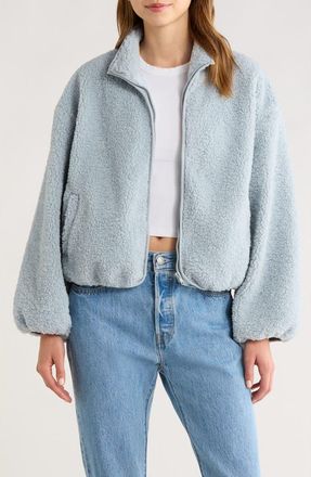 All in Favor High Pile Fleece Jacket in Blue at Nordstrom Rack, Size X-Large