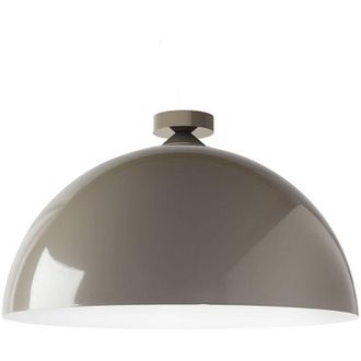 Lumicom Cassis Plafoniera, 1XE27, max 42W, metallo, grigio tortora/bianco, D40cm - Lumicom