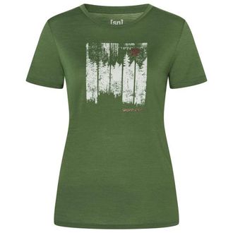 super.natural Wonder Wald Tee Merinoshirt f&uuml;r Damen | chive / copper