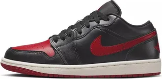 Nike Nike Womens Air Jordan 1 Low UNC Basketball Shoe, Black/Gym Red-sail, 6 UK