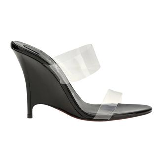 Christian Louboutin Solo Zee 100 mm Mules - Dames - Schoenen - Zwart - Maat: 40 EU Leer