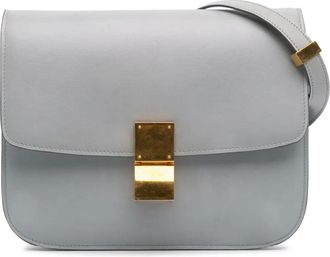 Celine Borsa a tracolla Classic Box in pelle di vitello media 2013 - Grigio