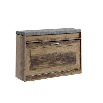 SoBuy Sobuy Banco Para Zapatos De Una Puerta Marr&oacute;n 75x24x53cm Moderno Fsr218-f