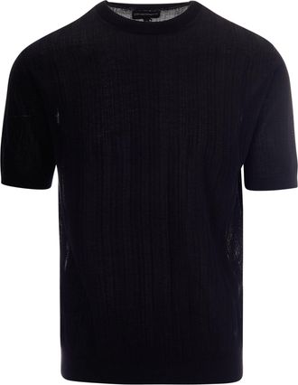 Emporio Armani Classic Round Neck T-Shirt with Ribbed Texture