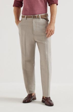 Brunello Cucinelli Panama trousers in Dove Grey at Nordstrom, Size 54 It