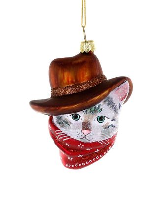 Cody Foster & Co. Handmade Cowboy Kitty Ornament