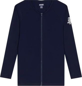 Vilebrequin Flynn-z Lange Mouw Rashguard met Rits - Dames - Vesten met rits - Blauw - L - Leer - Hoodies & sweatvesten