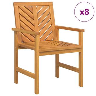 Berkfield Home Garden Dining Set 8 pcs Brown Standard Solid acacia wood