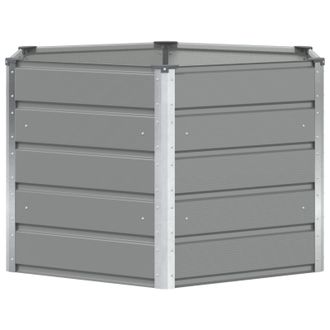 vidaXL Jardinera Gris Claro 129 X 129 X75 Cm Acero Vidaxl