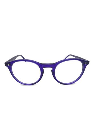 Kàdor round-frame clear-lens glasses - Blue