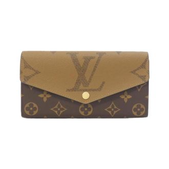 Louis Vuitton Marron Coated Canvas Long Wallet (Bi-Fold) (Pre-Owned)