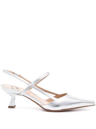 Roberto Festa Milano Amai metallic leather pumps - Silver