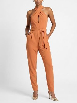 Rachel Roy Ester Sleeveless Belted Jumpsuit in Sunburn at Nordstrom, Size X-Large