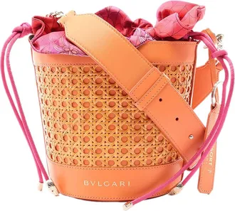 Bulgari Pre-owned Bvlgari Raffia Serpenti Forever Bucket Bag Ladies 5F0L66K5Q52T3ZGY